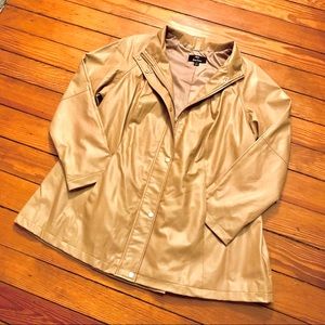 🆕 Dennis Basso || Faux Leather Coat